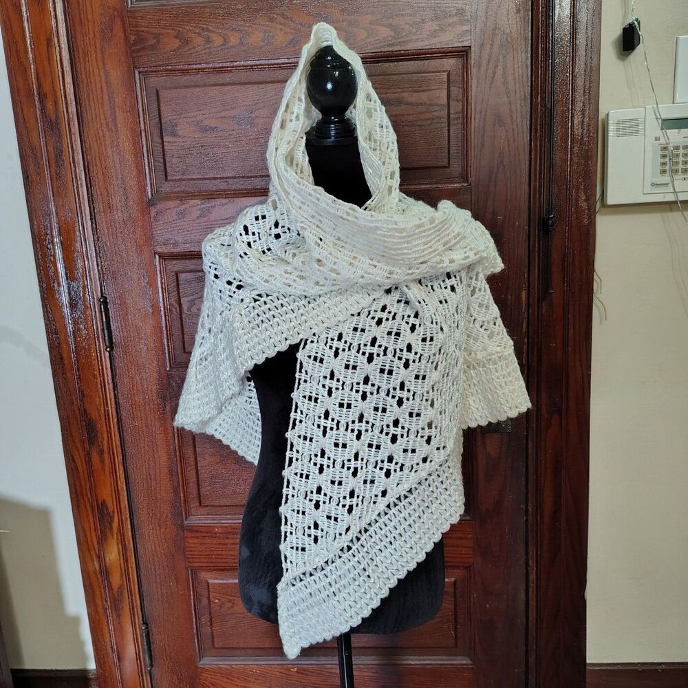 Crochet VTG Shaw Grannycore Head Scarf